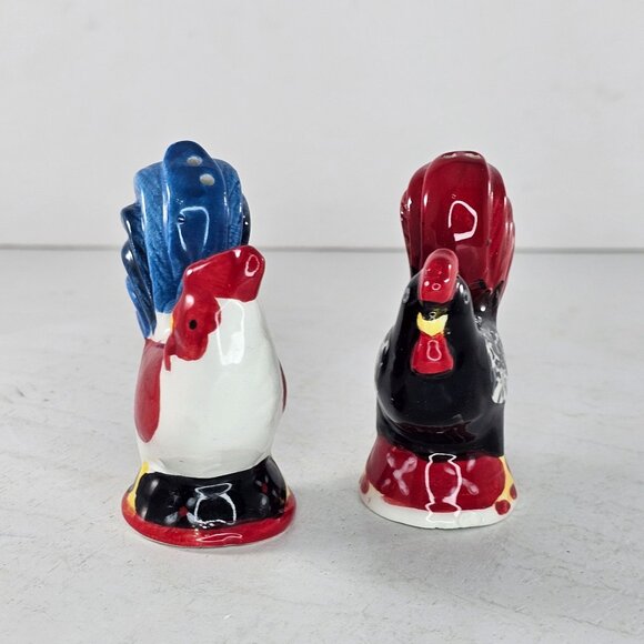Ornate Chicken Rooster Salt & Pepper Shakers French Country Farmhouse Cottage - Picture 2 of 10